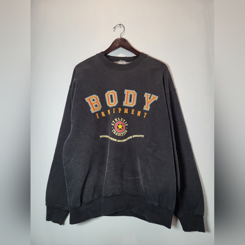 👕🌶 Vintage Body Equipment Spellout Heavyweight Crewneck Sweatshirt